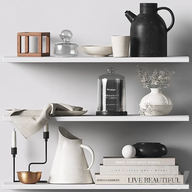 Decorative set 16 3D Model Free