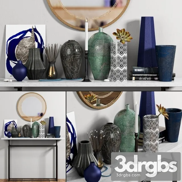 Decorative Set 17 1 3D Model Free