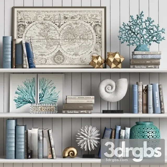 Decorative Set 17 3D Model Free