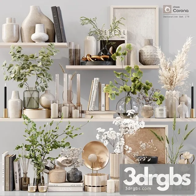 Decorative Set 179 1 3D Model Free