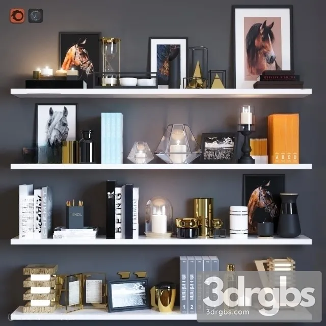 Decorative Set 18 3D Model Free