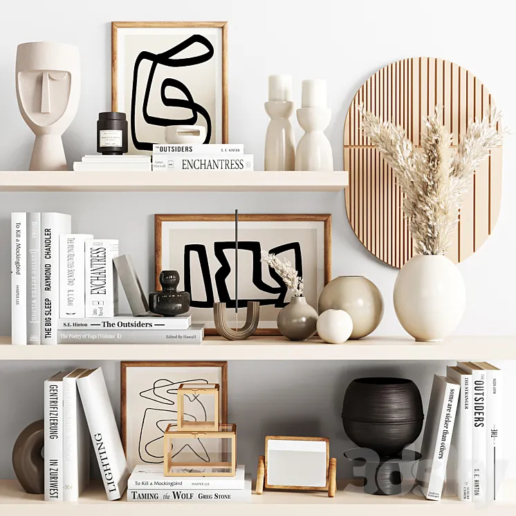 Decorative Set 18 3D Model Free