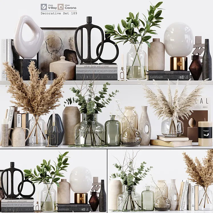 Decorative Set 189 3D Model Free