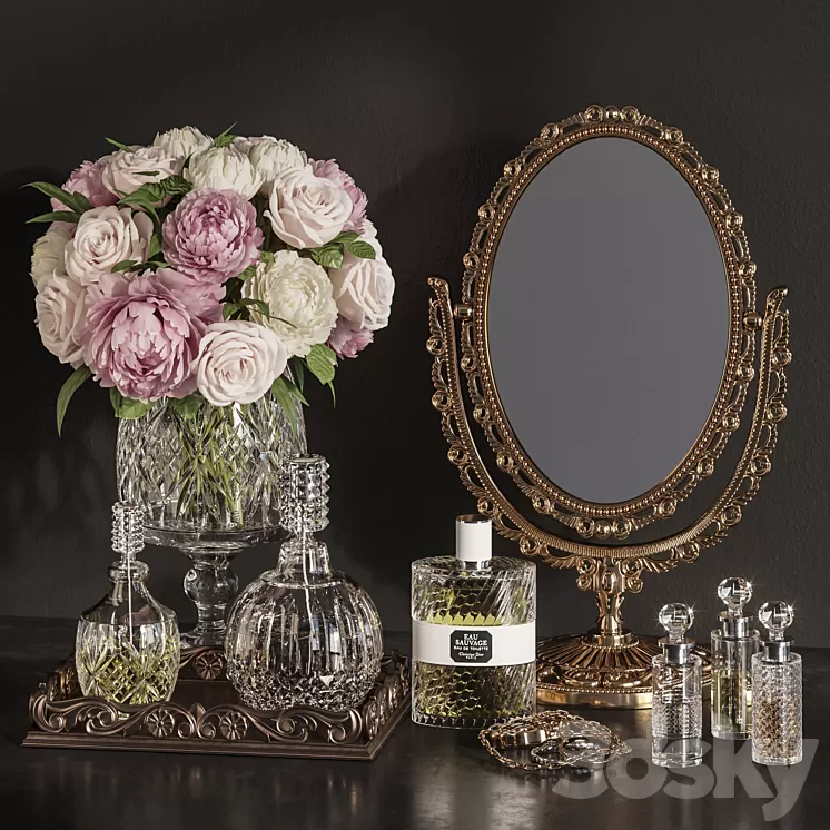 DECORATIVE SET 19 Classic Mirror decoration 3D Model