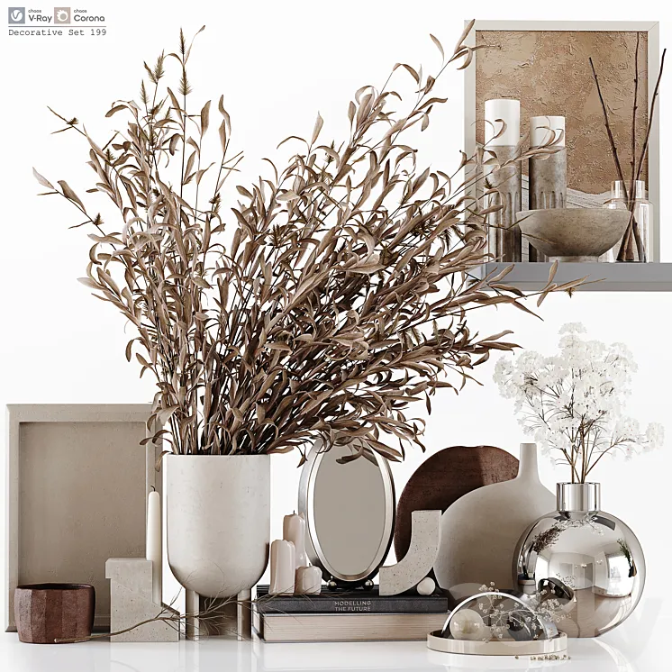 Decorative Set 199 3D Model Free Download