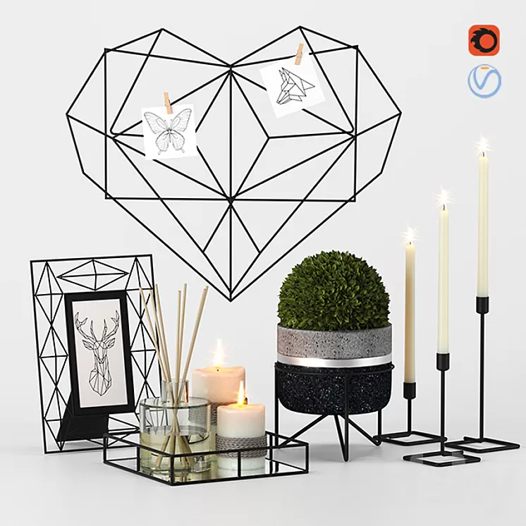 Decorative set 2 3D Model