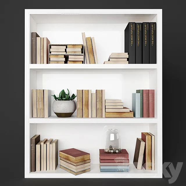 Decorative set ?2. Books 3DModel