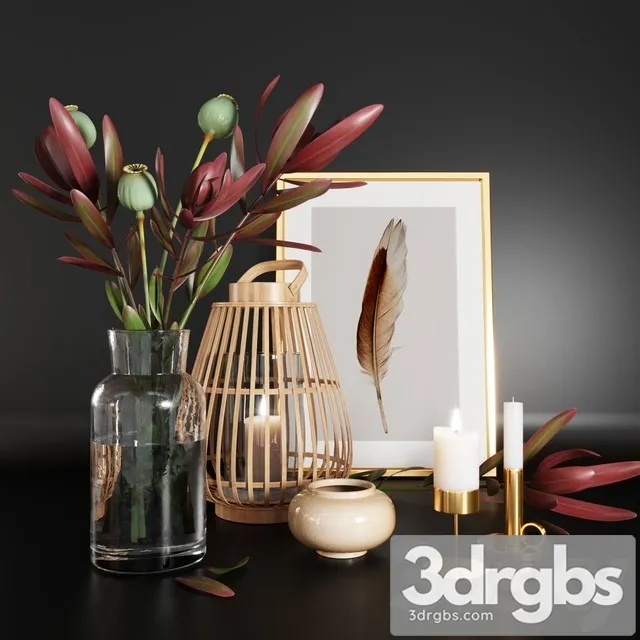 Decorative Set 201 3D Model Free