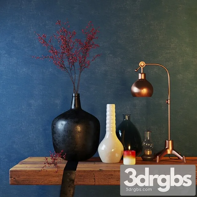 Decorative Set 21 2 3D Model Free