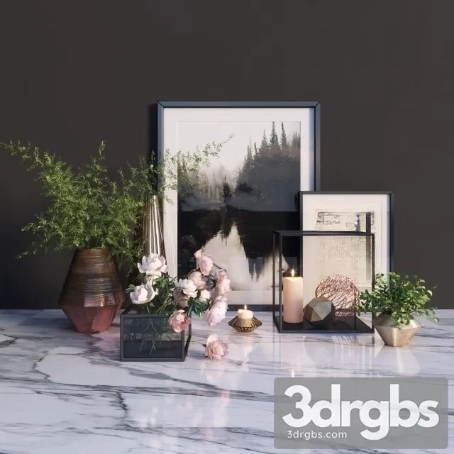 Decorative Set 21 3D Model Free