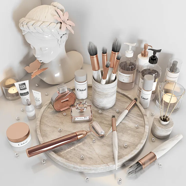 Decorative Set 25 3D Model Free