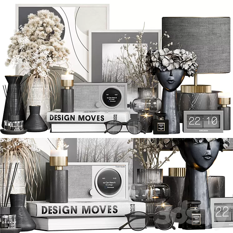 Decorative set 28 3D Model Free