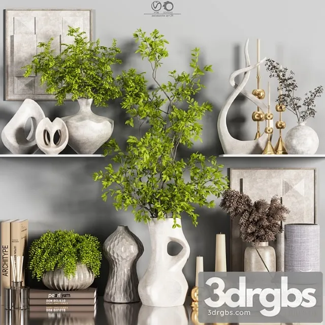 Decorative Set 29 2 2 3D Model Free