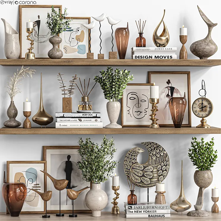 Decorative Set 29 3D Model Free