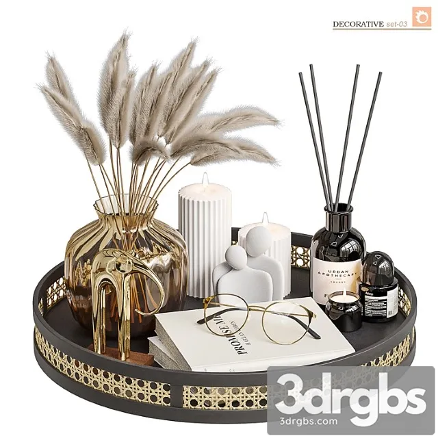 Decorative Set 3 111 3D Model Free