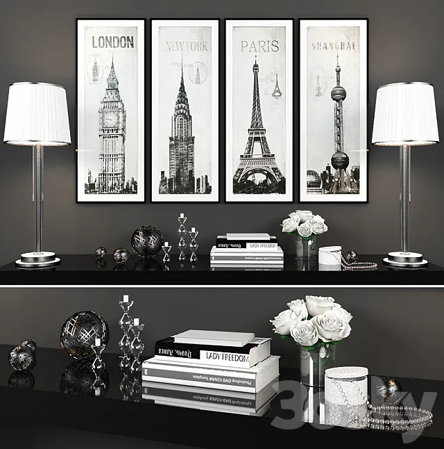 Decorative set 3 3D Model