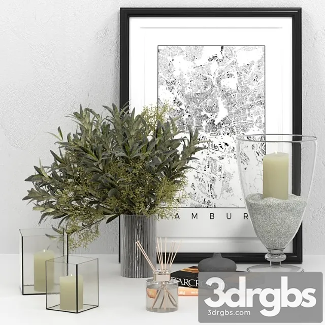 Decorative Set 3 3D Model Free