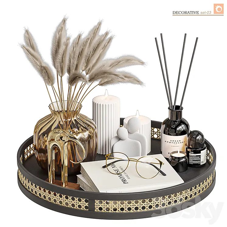 Decorative set-3 3D Model Free Download