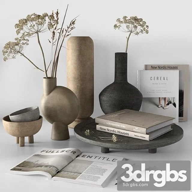 Decorative Set 30 6 3D Model Free