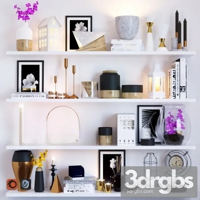 Decorative Set 32 3D Model Free