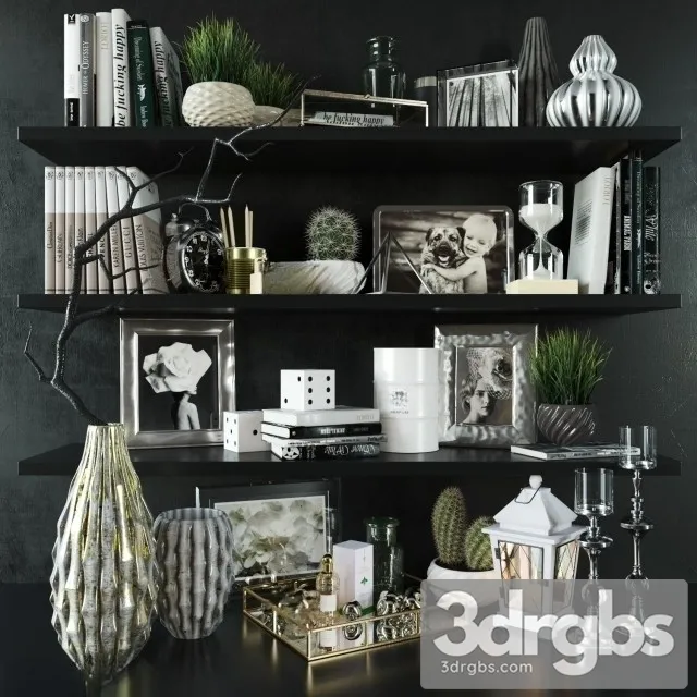 Decorative Set 34 3D Model Free