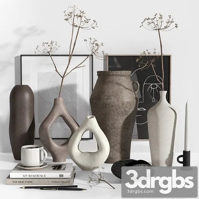 Decorative Set 37 3 3D Model Free