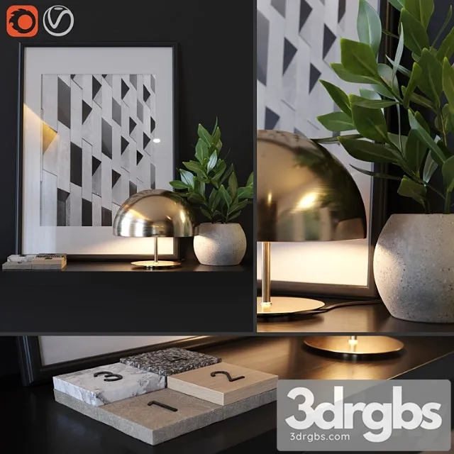 Decorative set 3_2 3D Model Free