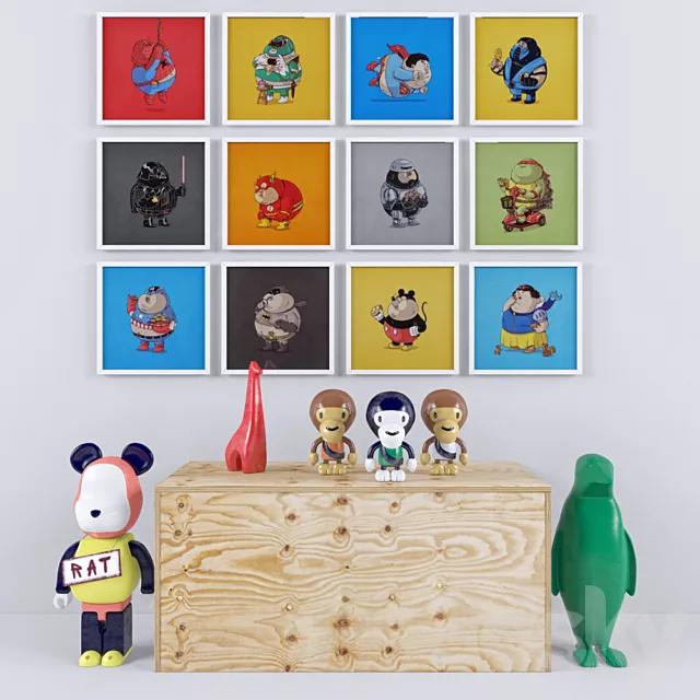 Decorative set 3D Model