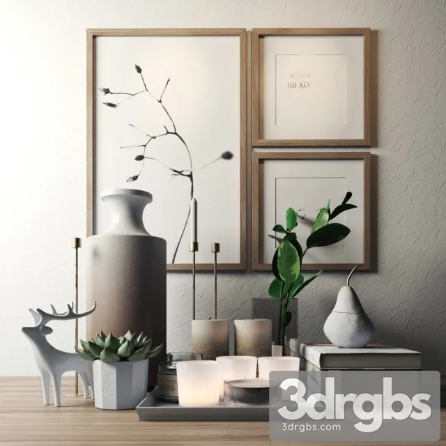 Decorative Set 3D Model Free