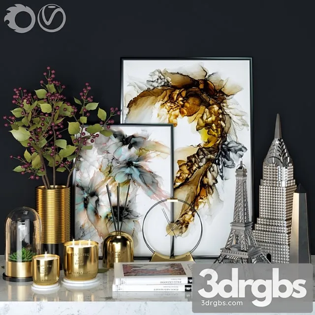 Decorative Set 4 (2) 3D Model Free