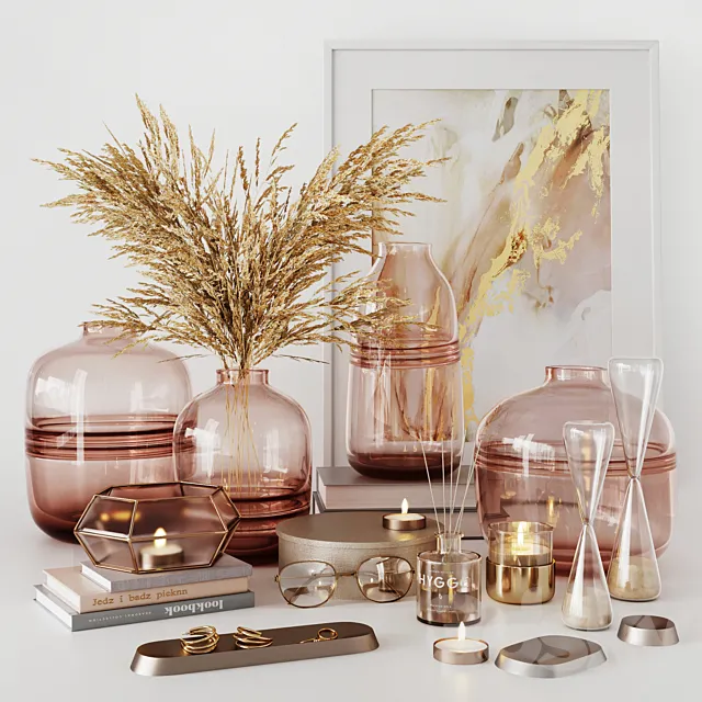 Decorative set 4 3DModel