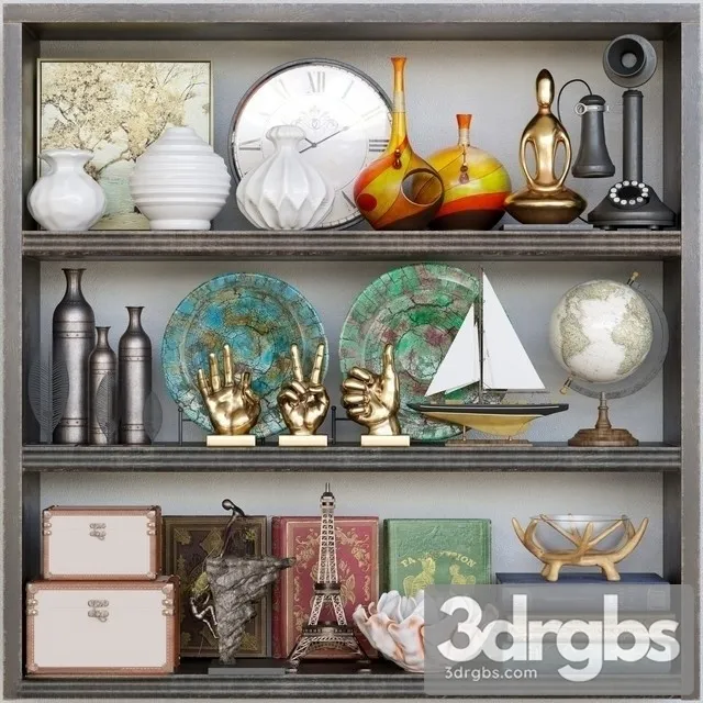 Decorative Set 43 3D Model Free