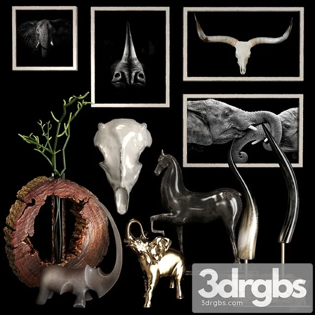 Decorative set 44 2 3D Model Download