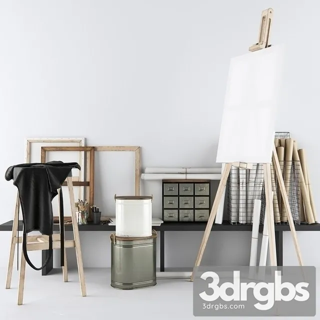 Decorative Set 45 3D Model Free