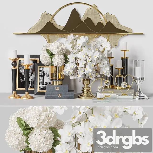 Decorative Set 45 Console Decor 3D Model Free
