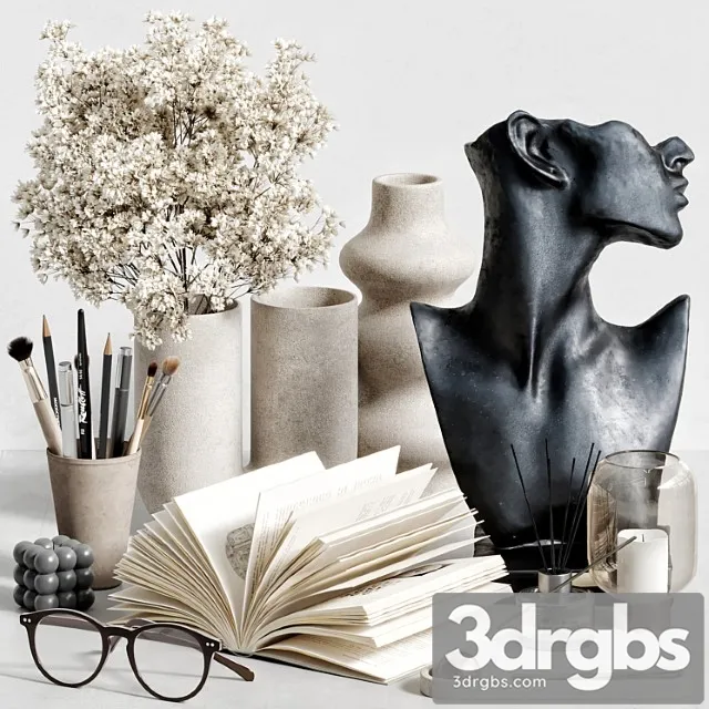 Decorative Set 48 21 3D Model Free