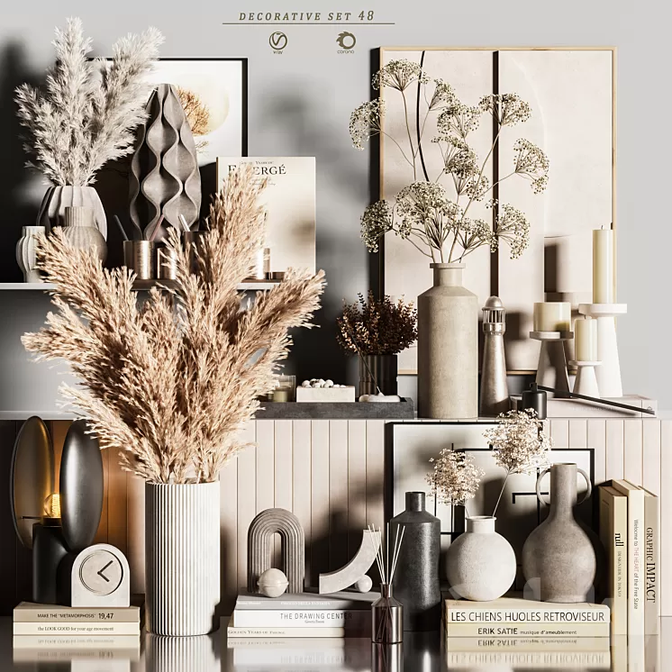 decorative set 48 3D Model Free