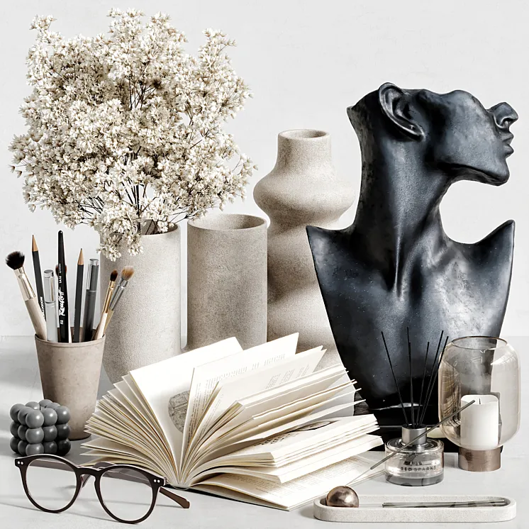 Decorative Set 48 3D Model Free