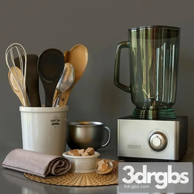 Decorative set 5 3D Model Free