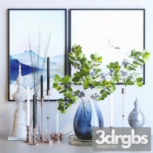 Decorative Set 5 3D Model Free