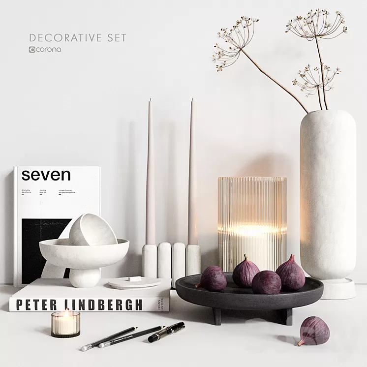 Decorative Set 54 3D Model Free