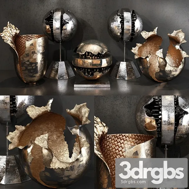 Decorative set 55 2 3D Model Free