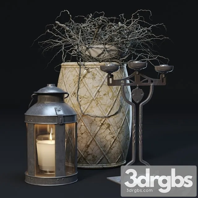 Decorative Set 562 3D Model Free