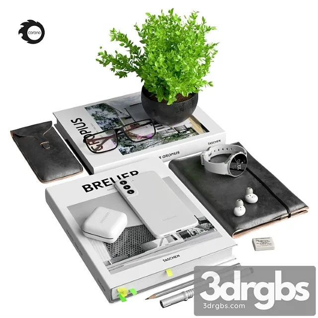 Decorative Set 6 27 3D Model Free