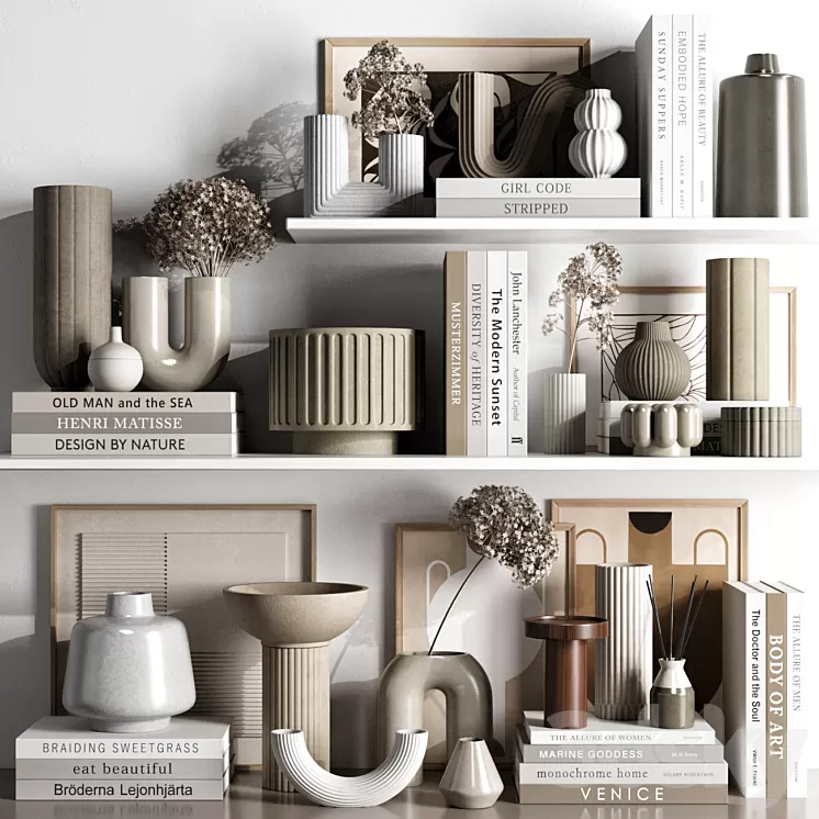 Decorative set 64 3D Model Free