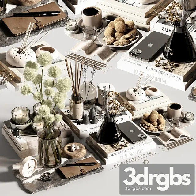 Decorative Set 68 3D Model Download