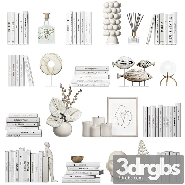 Decorative Set 7 3D Model Free