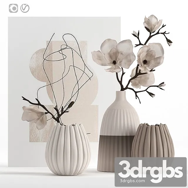 Decorative Set 8 2 3D Model Free