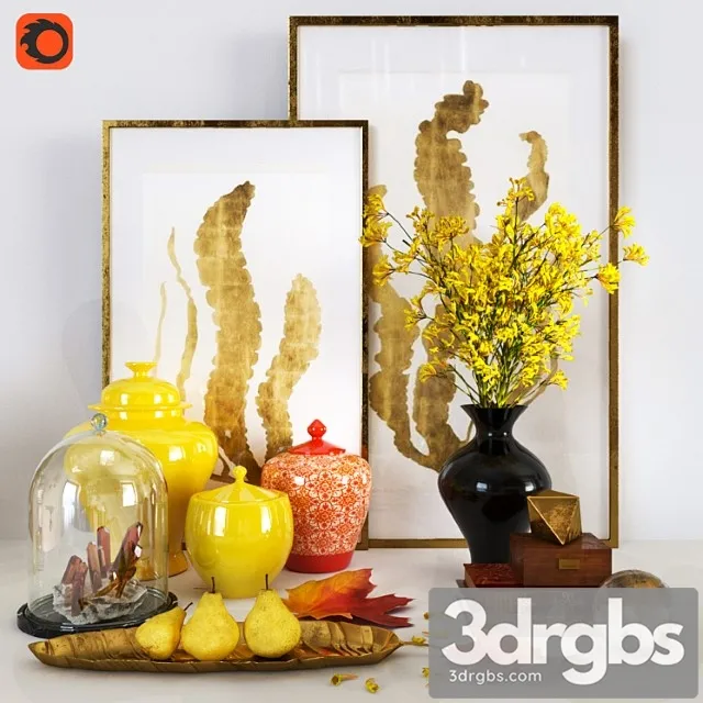 Decorative set 8 3 3D Model Download