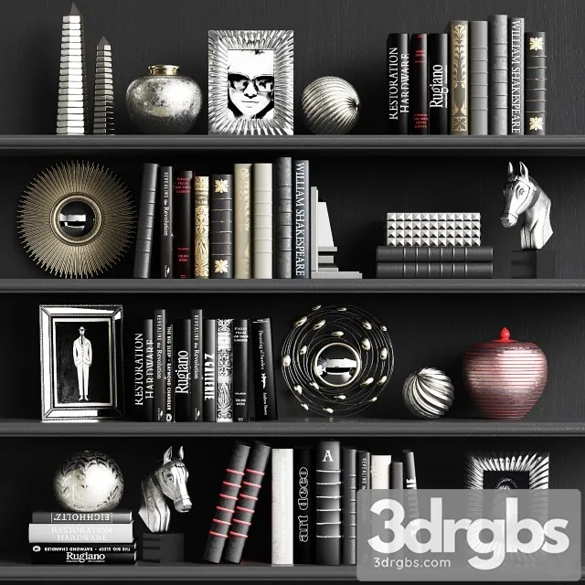 Decorative Set 8 3D Model Free